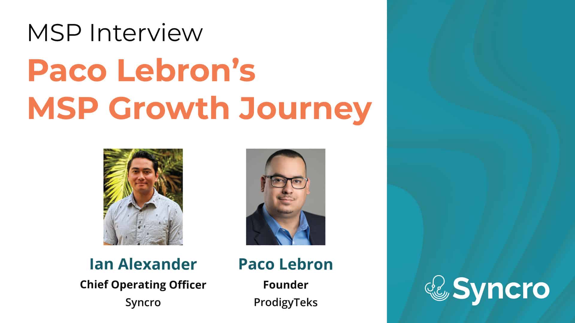 Ian Alexander Interviews Paco Lebron from ProdigyTeks