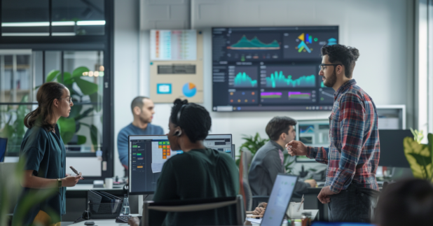 IT people in office working