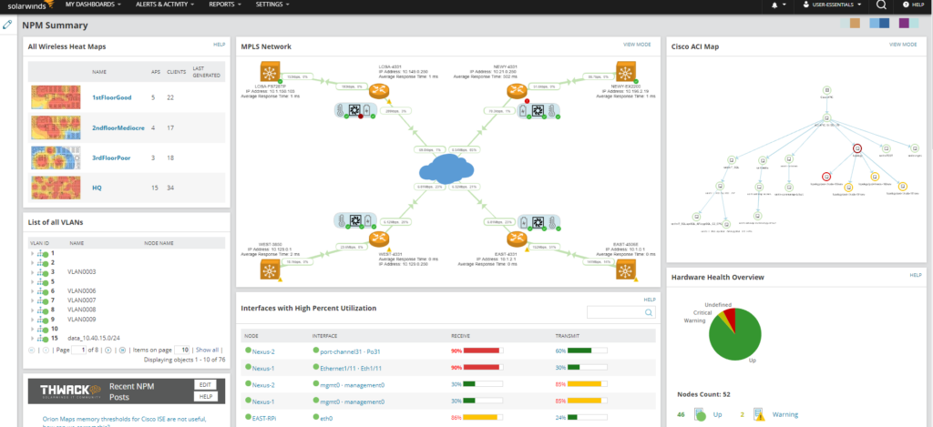 Network Discovery Tool SolarWinds Network Performance Monitor
