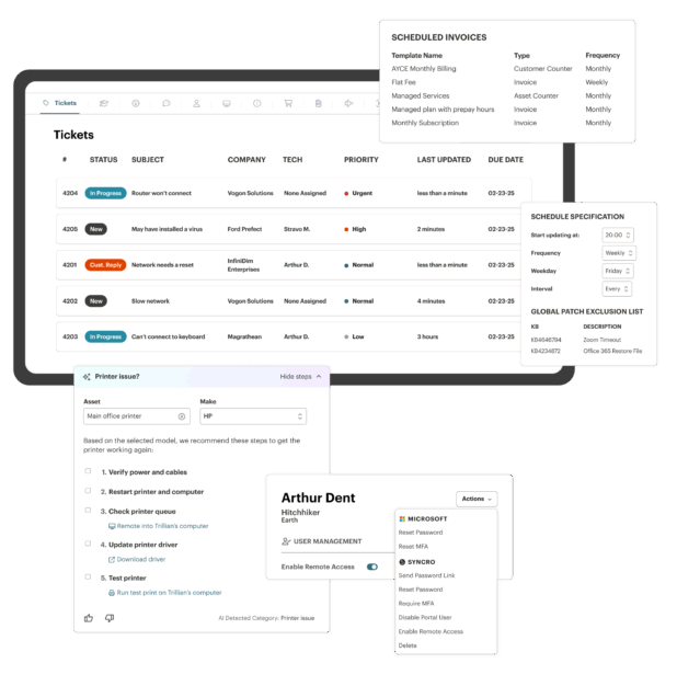 MSP Software for RMM, PSA, and Microsoft 365 | Syncro